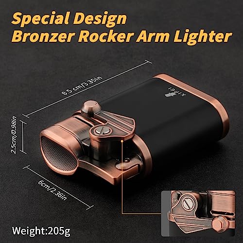 XIFEI Cigar Lighter 4 Jet Flame Torch with Holder, Windproof Rocker
