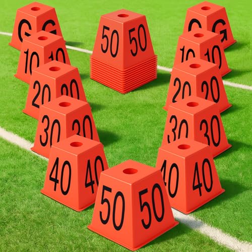 11 Pcs High Visibility Football Field Yard Line Markers Set