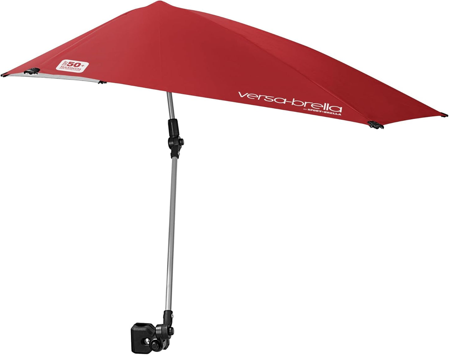 Sport-Brella Versa-Brella SPF 50+ Adjustable Sun Umbrella with Universal Clamp - Perfect for Outdoor Use