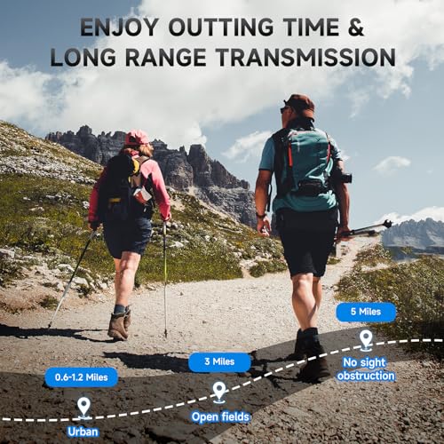 JIANUA Rechargeable Long Range Walkie Talkies for Adults - 22 FRS Channels, 99 Privacy Codes, 1200mAh Battery, 4 Pack