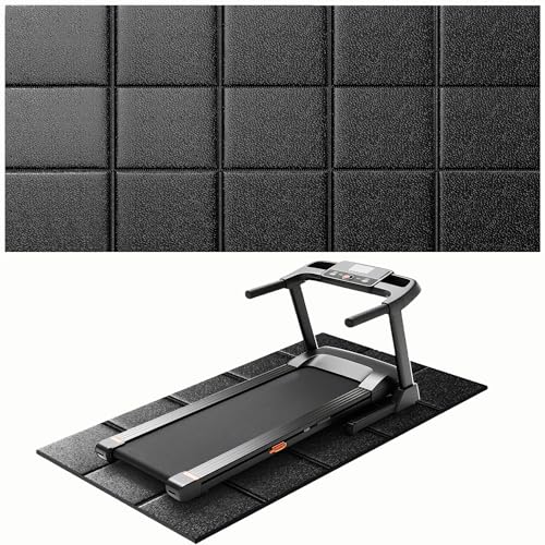 Treadmill Mat for Carpet & Hardwood Floors - 79''x39'' Textured