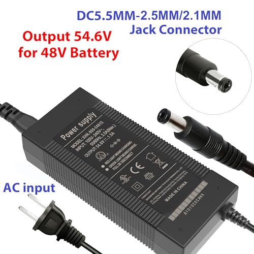 54.6V Fast Charger for 48V Lithium Batteries - UL Certified