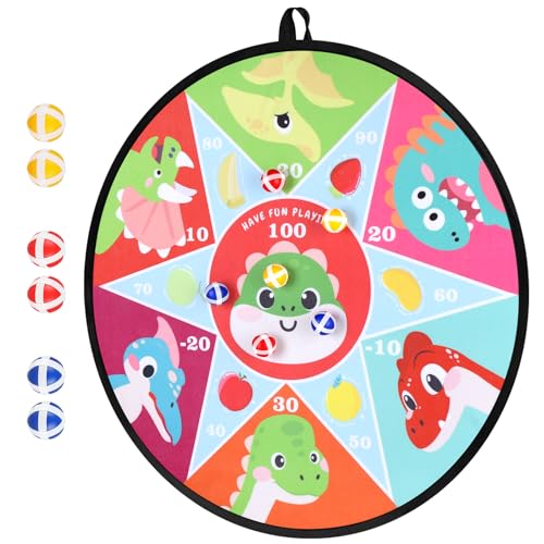 28" Large Kids Dart Board Set with Sticky Balls - Indoor & Outdoor Fun