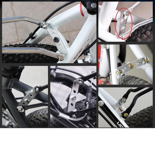 3-Pack Bike Cargo Rack Mount Brackets with Screws - U-Shaped Connectors
