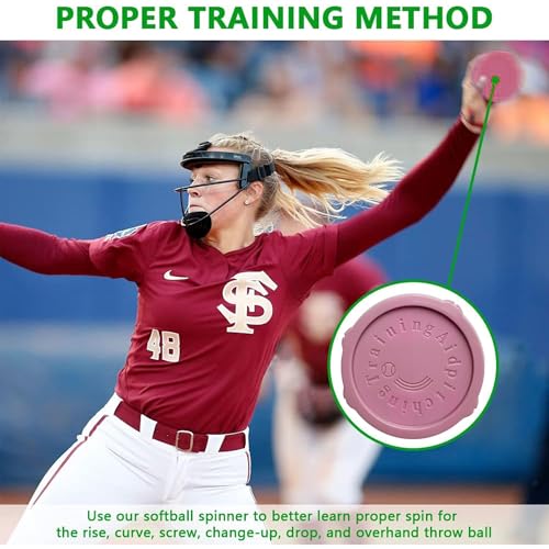 Mogseek Pink Softball Spinner Training Aid 12 Inch Fastpitch Pitching Equipment