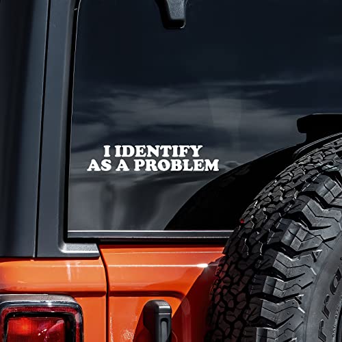 Problem Decal Vinyl Sticker for Cars, Walls & Laptops - White 8" x 1.5"
