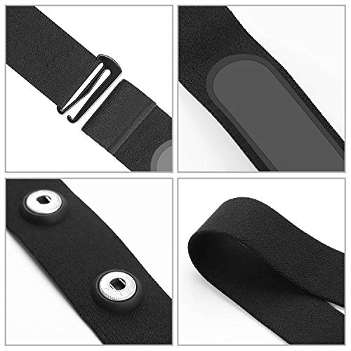 Replacement Heart Rate Monitor Chest Strap - Black / 36 Inch