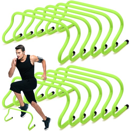 Agility Hurdles - 12 Pcs 9" Speed Training Equipment - Green