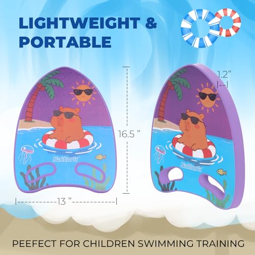 Nattork Kids Swim Kickboard, Swimming Training Board with Handles,