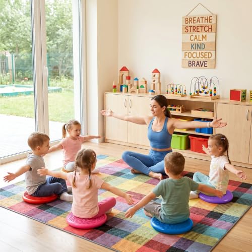 Wiggle Seat Inflated Wobble Cushion - 13 Inch Sensory Pad - Curated Color