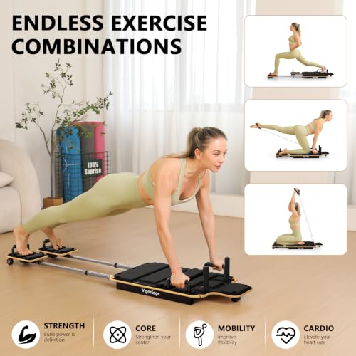 Pilates Board Reformer for Home Workout - Black