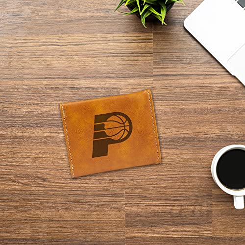 NBA Laser Engraved Tri-Fold Wallet - Indiana Pacers Brown
