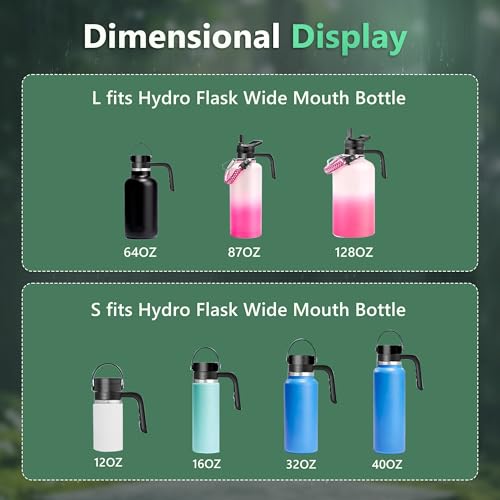 Wide Mouth Water Bottle Handle - Fits 12-40 Oz Insulated Bottles
