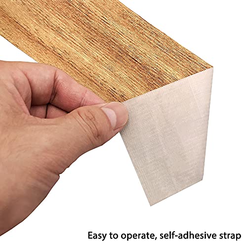SourceTon 2.2 Inch x 15 Feet Repair Tape for Wood, 2 Roll Wood Grain Tape Repair Tape Patch Wood Adhesive for Door Floor Chair Table (Brown Antique and Natural Oak)