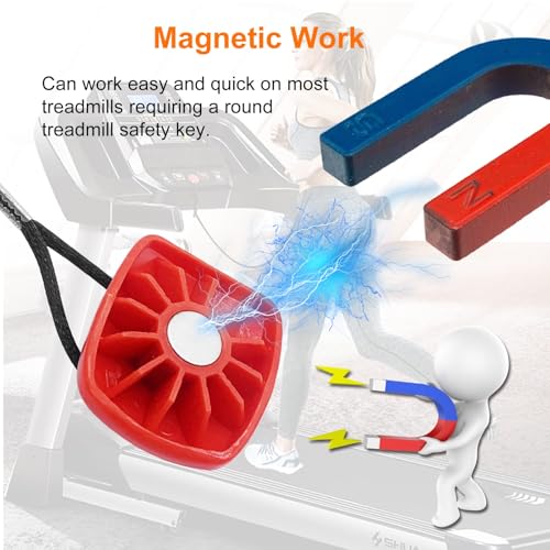 Universal Magnetic Treadmill Safety Key - Replacement Power Switch - Black