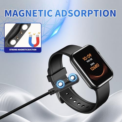 Smart Watch Charger Cable - 2 Pin USB Cord, 4mm Contact