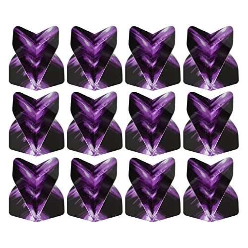 Dart Flights - Durable Replacement Darts Accessories - Black & Purple