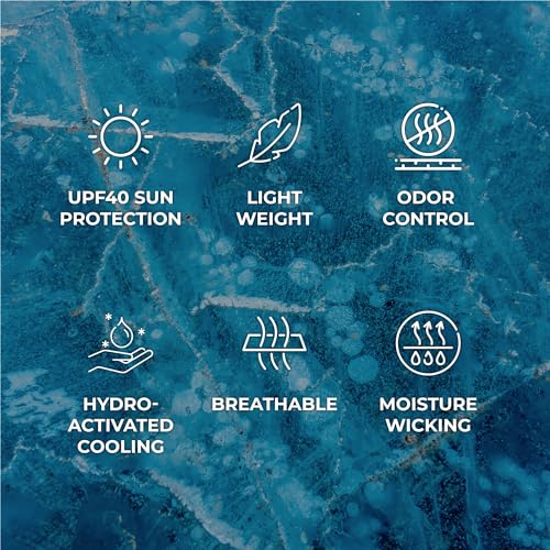 Cooling Towel - Soft & Lightweight Heat Relief - Blue Wave