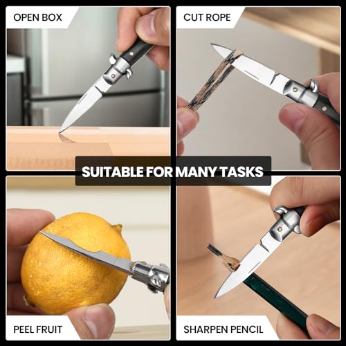 Small Pocket Knife - Black Utility Folding Knife for Everyday Use