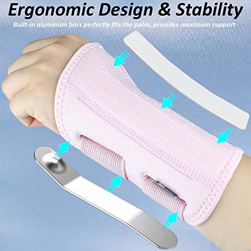 SHIFANQI Small/Medium Pink Right Hand Compression Wrist Brace for Pain Relief