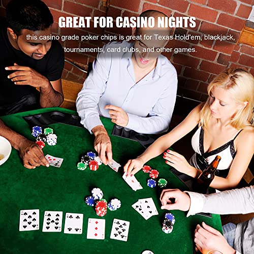 Professional Casino Poker Chip Set - 10 Pcs Multi Color