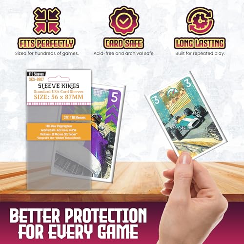 Standard USA Card Sleeves - 56x87mm, 60 Micron, 110 Count