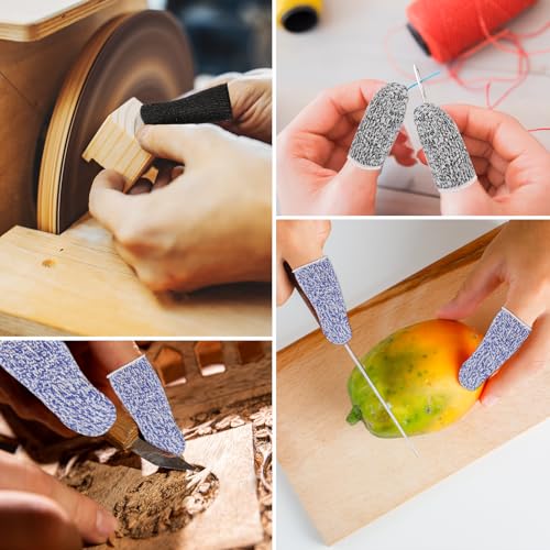 Cut Resistant Finger Cots - 12 Pack Reusable Finger Protectors