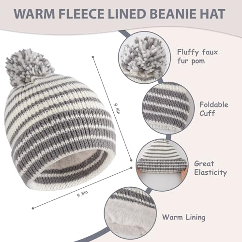 Warm Winter Beanie Hat, Scarf & Gloves Set for Women