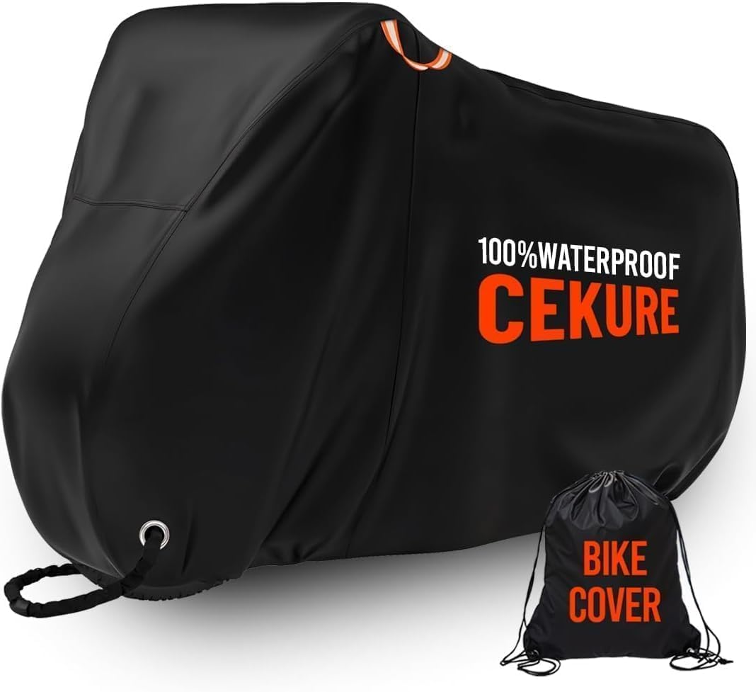 Skiennix Waterproof Bike Cover - Heavy Duty Oxford for 2-3 Bikes | Tear Resistant & Windproof with Carry Bag