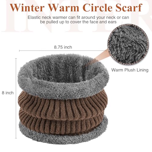 Winter Beanie Hat Set with Brim & Ear Flaps - Coffee Color