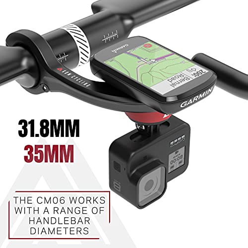 KOM Cycling Quick Release Bike Computer & GoPro Mount Kit for Garmin Wahoo - Black