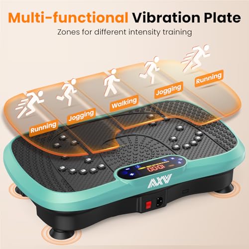 Vibration Plate Exercise Machine - 200W Bluetooth, Slim Green