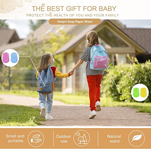 400 Sheets Portable Soap Paper for Travel - Multicolor