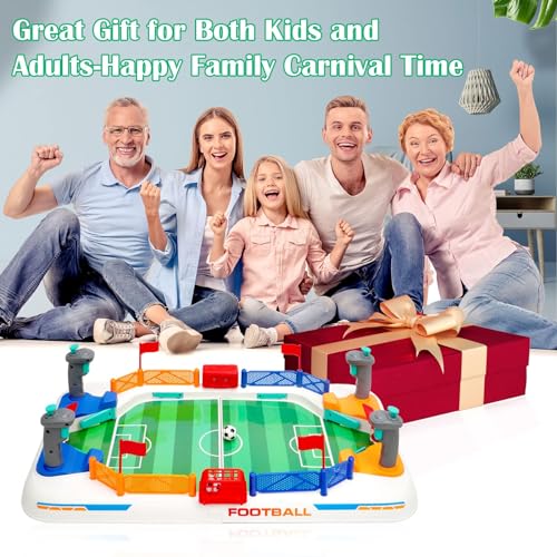 Mini Foosball Table Game for Kids - 4-Flipper Indoor Soccer Toy