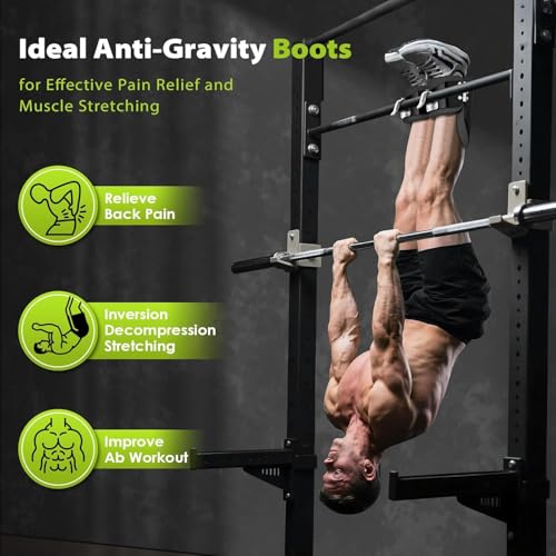 Black Anti Gravity Inversion Boots for Decompression & Back Pain Relief - BodyWAKER