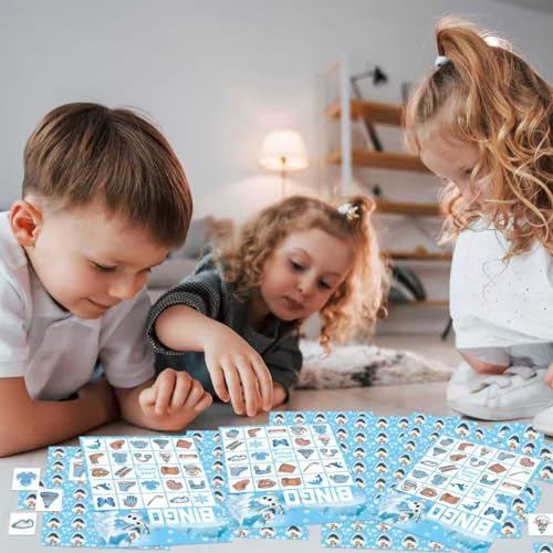 Snowman Christmas Bingo Game for 24 Players - Family Holiday Fun