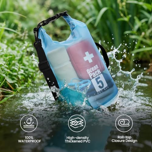 TILYMOL Waterproof Dry Bag for Kayaking, paddle boarding - Small, 5L