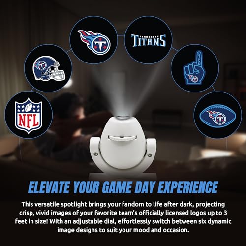 Tennessee Titans LED Mini Spotlight Projector - Adjustable & Rechargeable