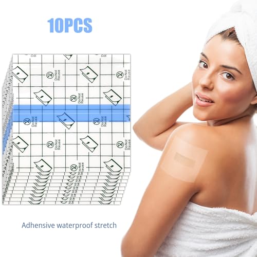 Transparent Waterproof Bandages - 4x4 Inch Adhesive Dressing, 30 Pack