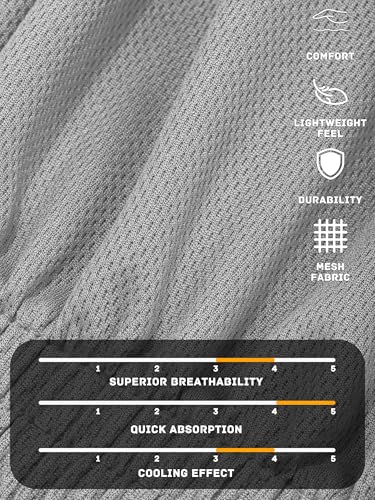 Resinta Youth Athletic Mesh Shorts for Kids - Basketball & Soccer Gymwear, Black/Gray/Pink, 6-7 Years