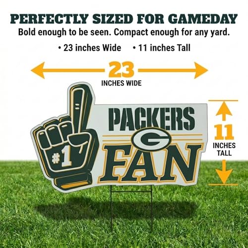 Green Bay Packers #1 Fan Yard Sign - Officially Licensed NFL Decor