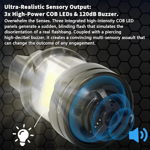 Tactical Airsoft Grenade with LED Light - Compact & Portable