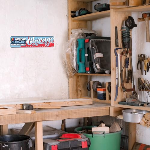 NASCAR Racing Metal Street Sign 4" x 15" - Chicago Street Race
