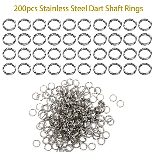200 Pcs Dart Steel O-Rings - Durable Stainless Steel Ring Set