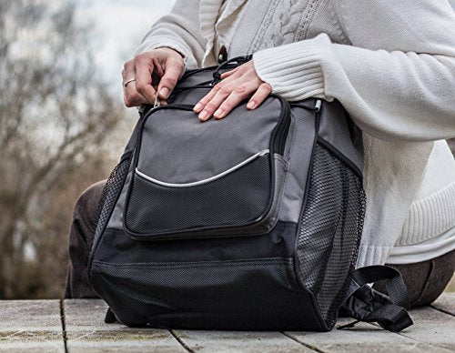 20 Can Cooler Backpack with No-Leak Liner - Grey