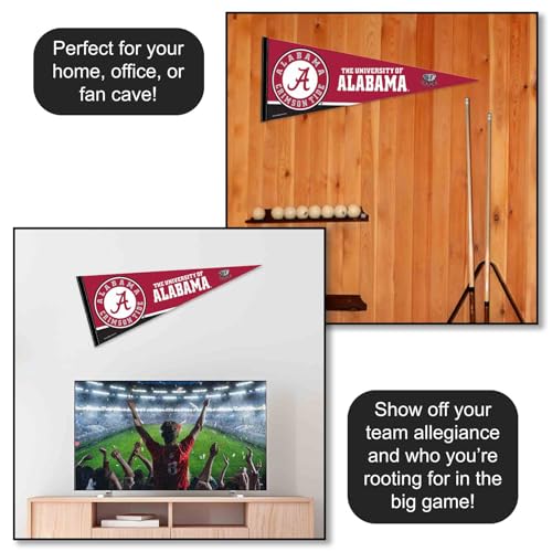 Full Size Alabama Crimson Tide Pennant Flag - 12x30 Inches