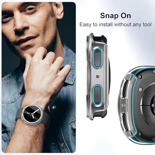Galaxy Watch 8/9 40mm Case with Screen Protector - Silver