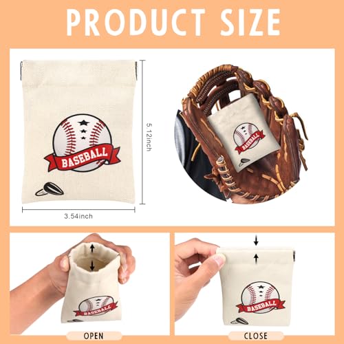 Baseball Snack Bags - Mini Portable Treat Bags for Seeds - 3.54x5.12inch