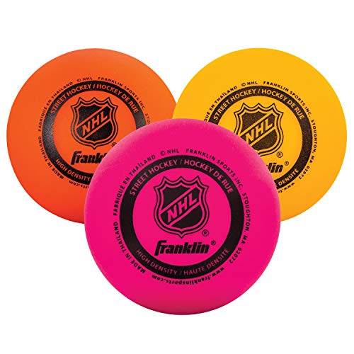 Assorted All Weather Franklin Sports NHL Street Hockey Balls - Pack of 3