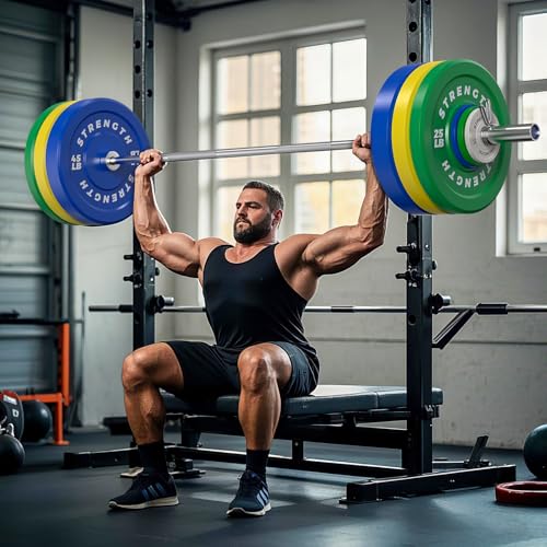 Olympic Bumper Plates - 1.25LB Pair, Virgin Rubber for Home Gym